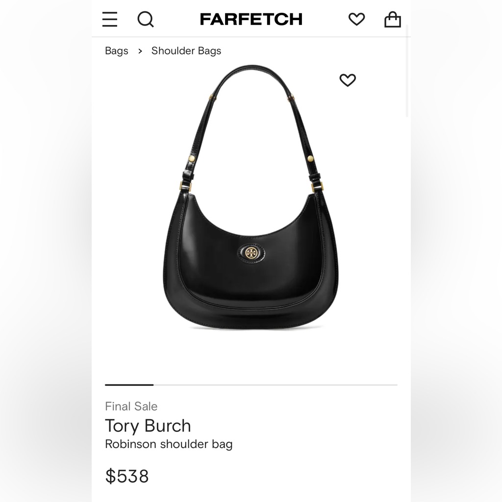 Tory Burch Black Robinson Shoulder Bag